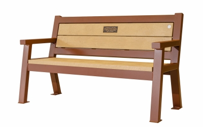 Wishbone 5 ft Rutherford Memorial Bench